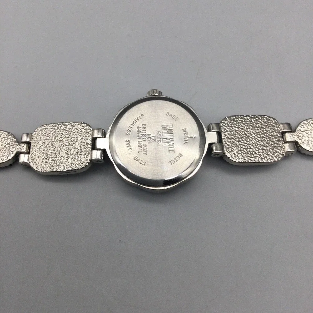 Gruen Womens Watch 21mm Mother Of Pearl Dial Blue Crystal New Battery 8